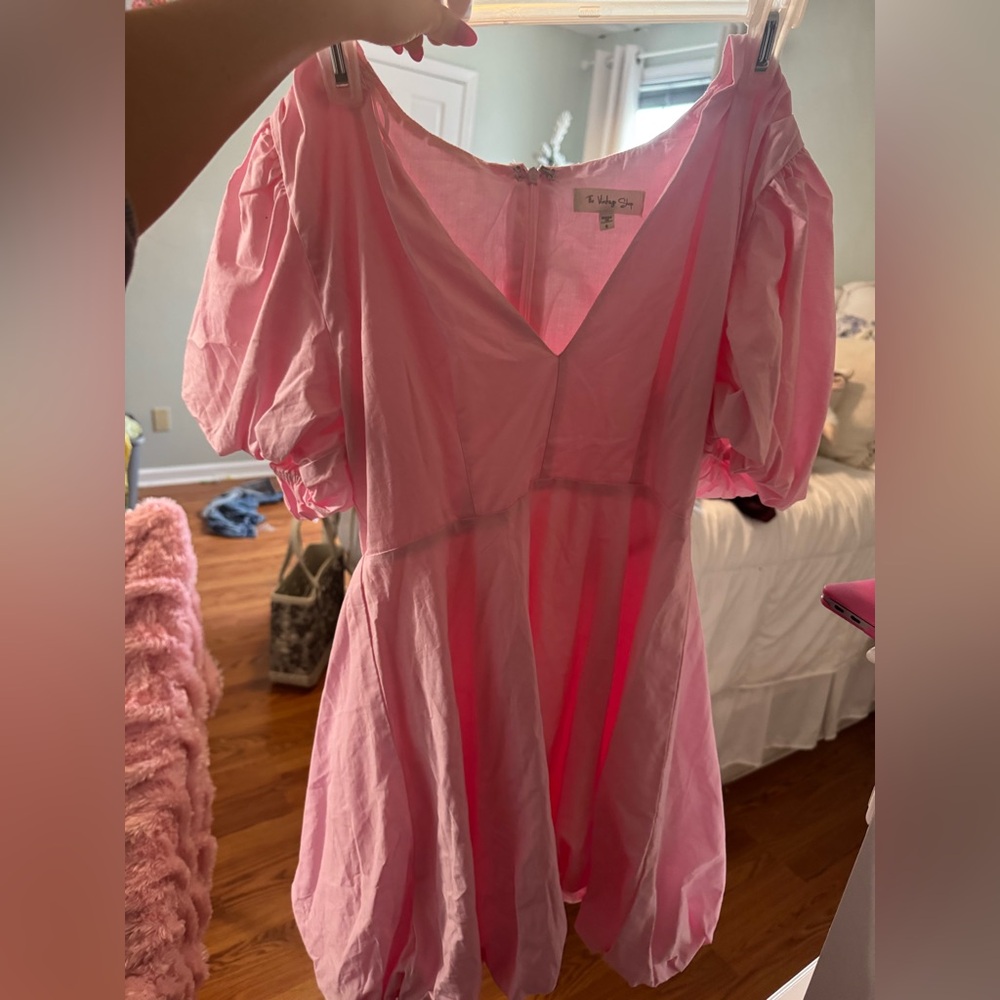 pink boutique dress worn once